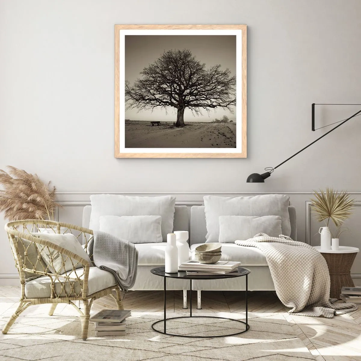 Poster in cornice rovere chiaro - Da qui all'eternità - 50x50 cm