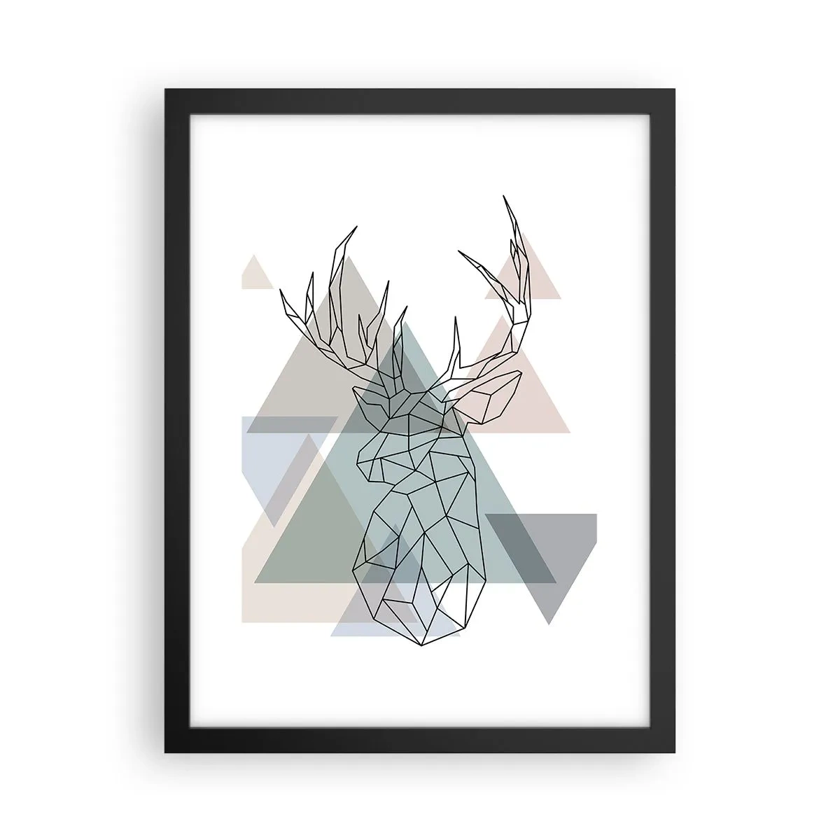 Poster in cornice nera - Nel bosco geometrico - 30x40 cm