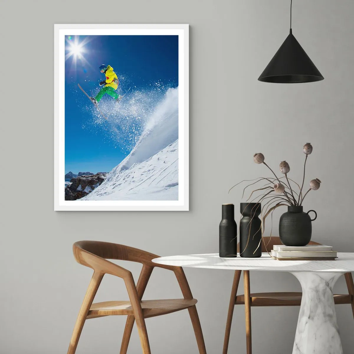 Poster in cornice bianca - Ballando con i monti - 30x40 cm