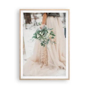 Poster in cornice rovere chiaro - E vissero felici e contenti - 70x100 cm