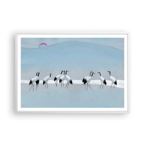 Poster in cornice bianca - Dopo un giorno rovente - 100x70 cm