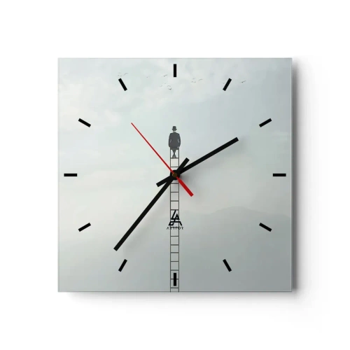 Orologio da parete - Orologio in Vetro - Innalzati al di sopra - 40x40 cm