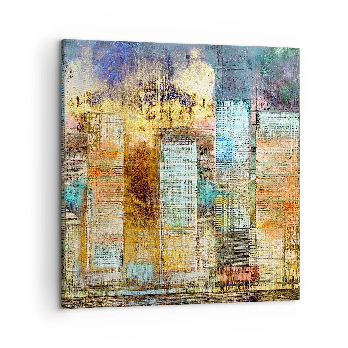 Quadro su tela - Stampe su Tela - Metropoli nel sole - 50x50 cm