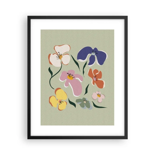 Poster in cornice nera - Compagne delle viole - 40x50 cm
