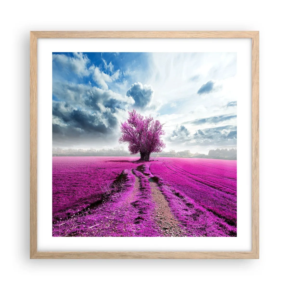 Poster in cornice rovere chiaro - Brughiera selvatica - 50x50 cm