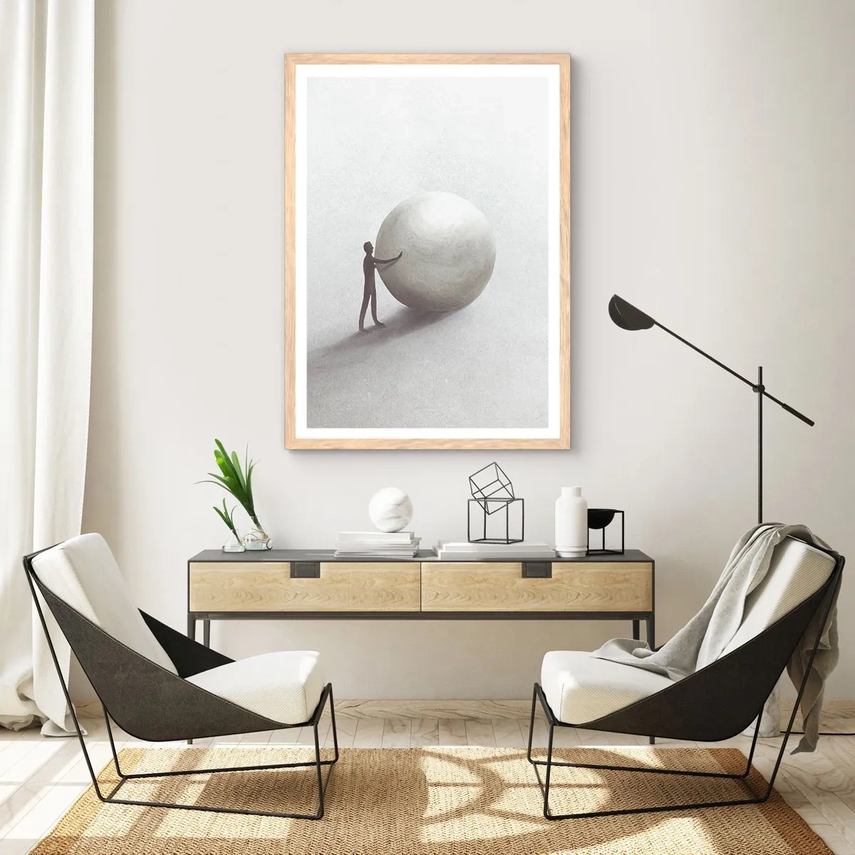 Poster in cornice rovere chiaro - Il gioco della vita - 70x100 cm