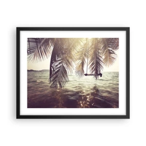 Poster in cornice nera - Si può dondolare tra le nuvole a volontà - 50x40 cm