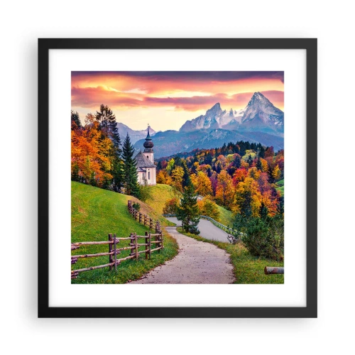 Poster in cornice nera - Un paesaggio come dipinto - 40x40 cm