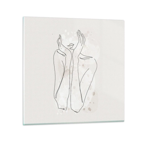 Quadro su vetro - Attimo sognante - 30x30 cm