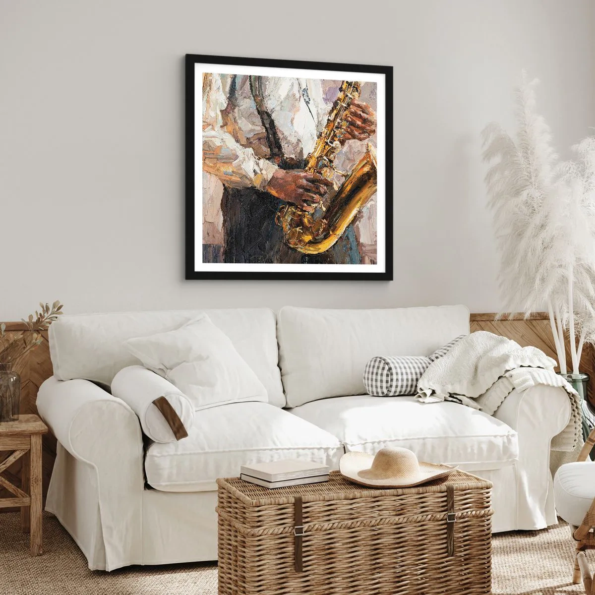 Poster in cornice nera - Tempo di assolo - 60x60 cm