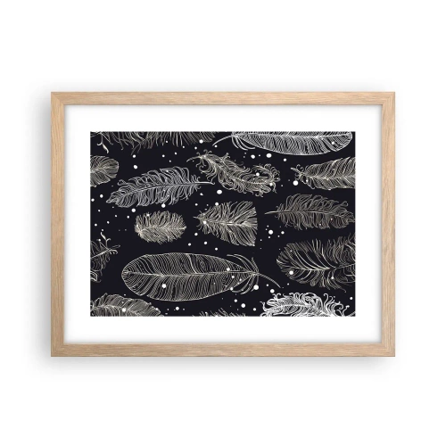 Poster in cornice rovere chiaro - Pizzo piumato - 40x30 cm