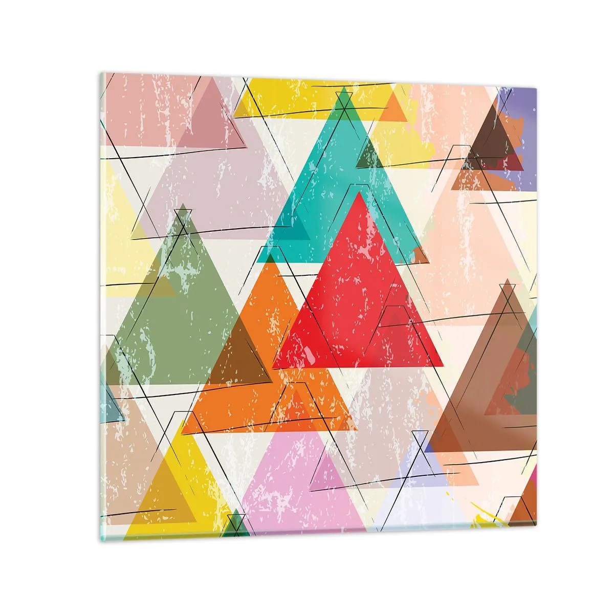 Quadro su vetro - Tre alla volta - 70x70 cm