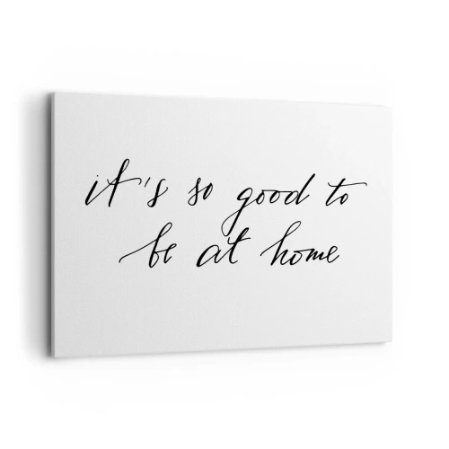 Quadro su tela - Stampe su Tela - Lettering in stile calligrafico su sfondo bianco - 120x80cm - Tutta la verità - Decorazione murale moderna per soggiorno e camera da letto ARTTOR