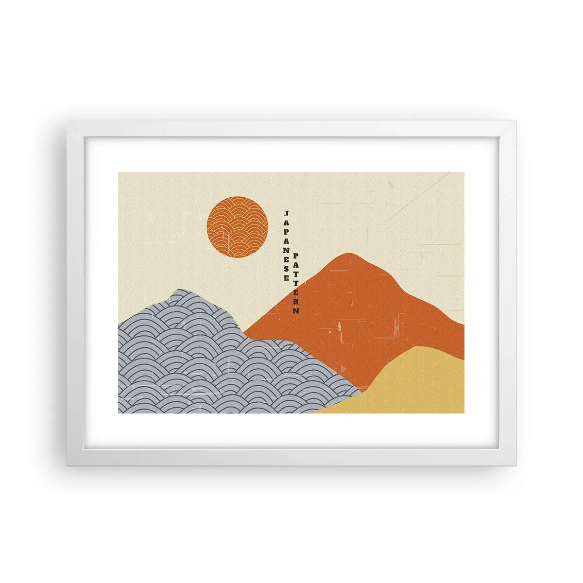 Poster in cornice bianca - Spirito giapponese - 40x30 cm