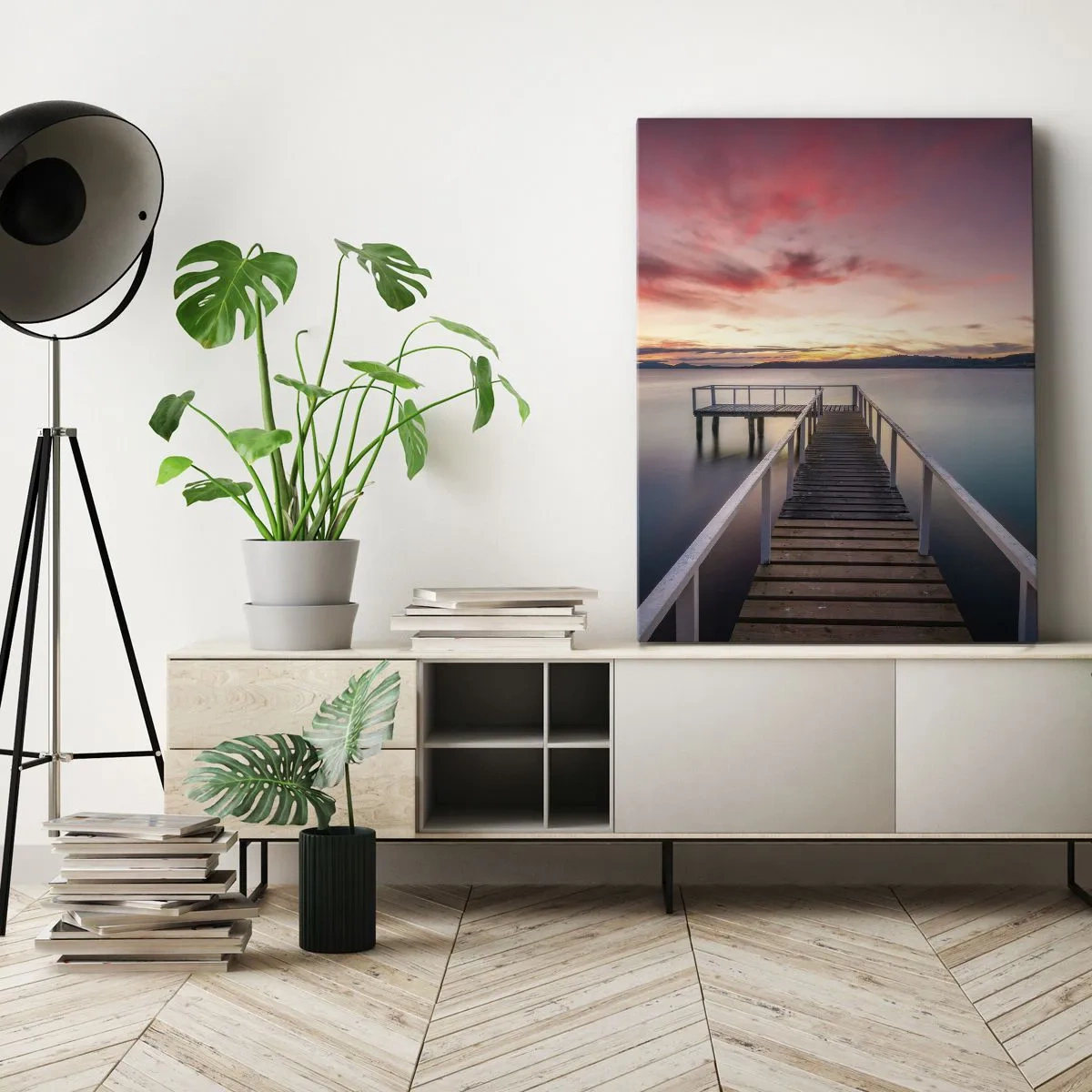 Quadro su tela - Stampe su Tela - La fiamma mite della sera - 45x80 cm