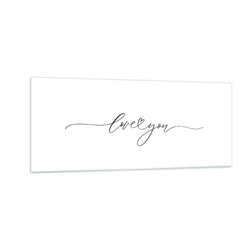 Quadro su vetro - Bianco e nero - 100x40 cm