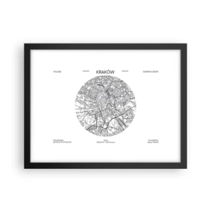 Poster in cornice nera - Anatomia di Cracovia - 40x30 cm