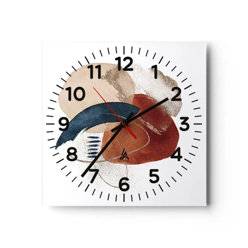 Orologio da parete - Orologio in Vetro - Composizione ovale - 30x30 cm