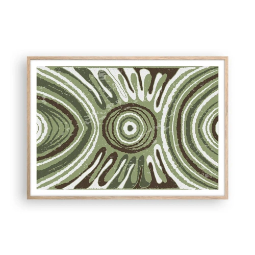 Poster in cornice rovere chiaro - Esplosione di emozioni - 100x70 cm