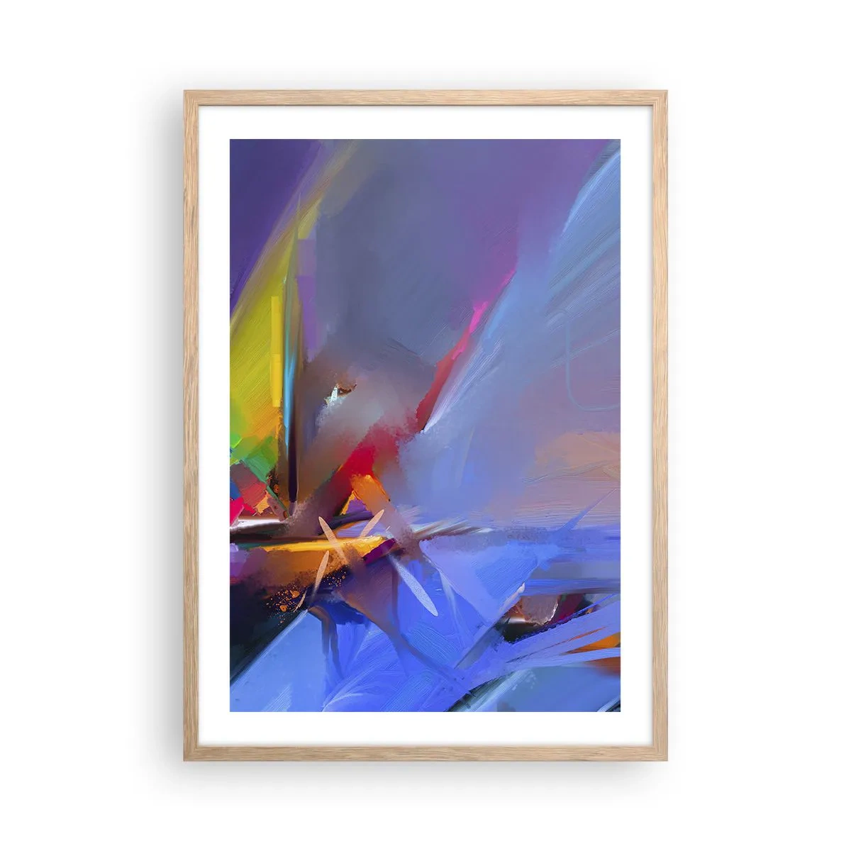 Poster in cornice rovere chiaro - Eliche come un uccello - 50x70 cm