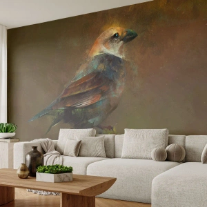 Fotomurali Premium Canvas - Passerotto, piccolo uccellino - Astrazione, Uccello, Natura - 250x175 cm