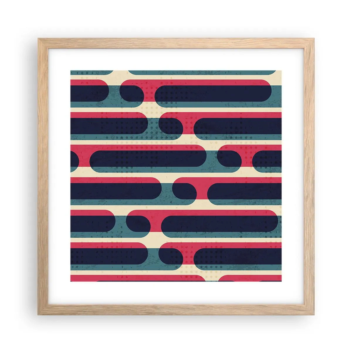 Poster in cornice rovere chiaro - Avanti fino in fondo - 40x40 cm