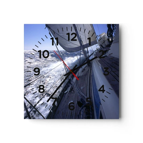 Orologio da parete - Orologio in Vetro - So cosa vuol dire volare - 40x40 cm