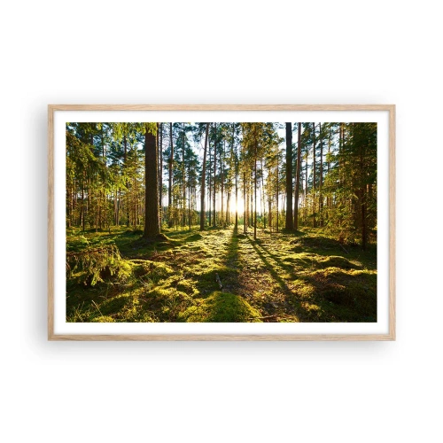 Poster in cornice rovere chiaro - …dopo sette foreste - 91x61 cm