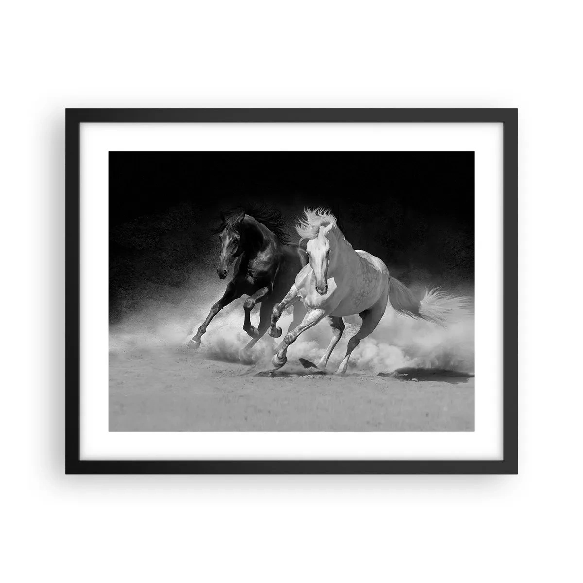 Poster in cornice nera - Il galoppo della libertà - 50x40 cm