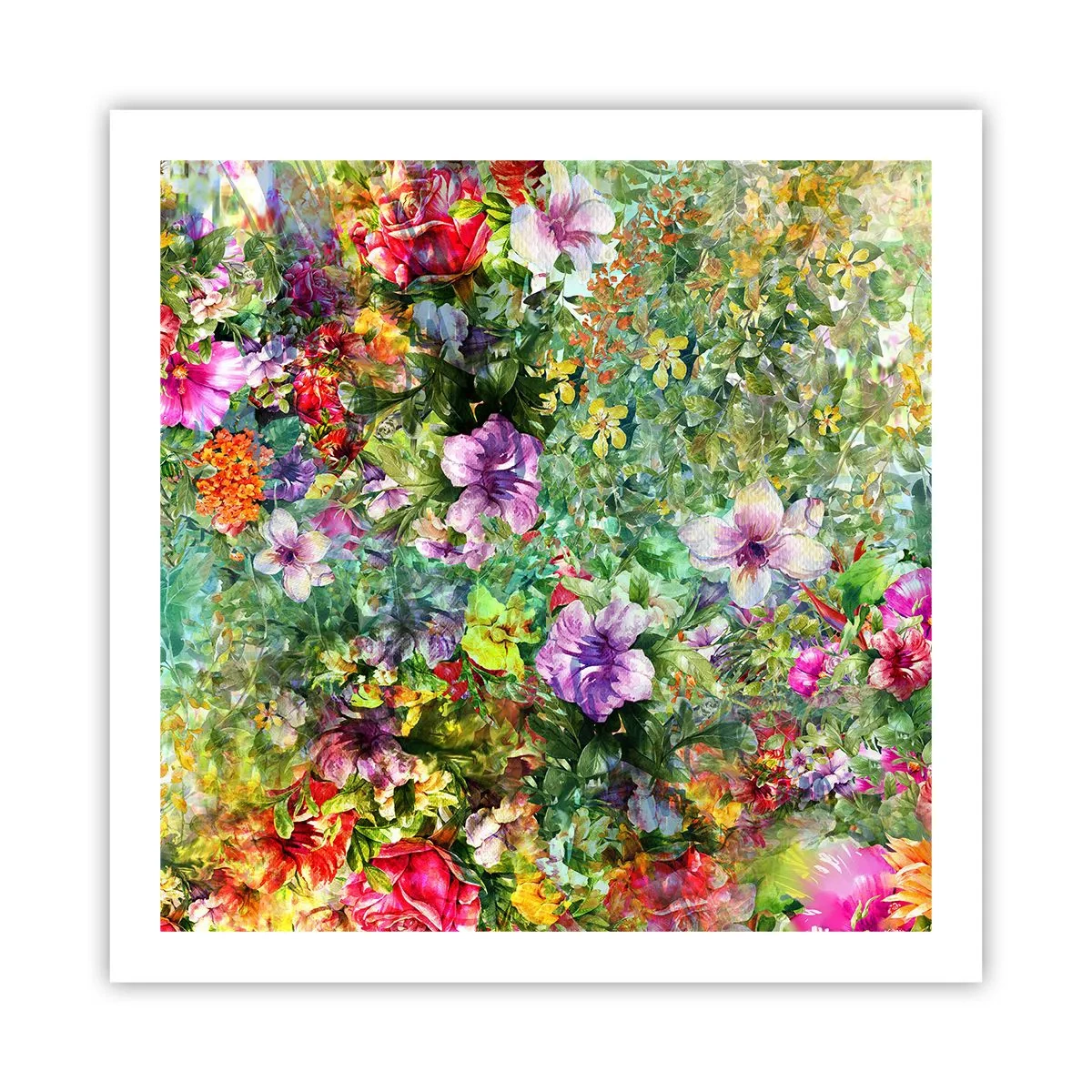Poster - Perdersi nei fiori - 60x60 cm