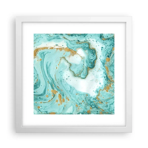 Poster in cornice bianca - La grande onda del periodo Edo - 30x30 cm