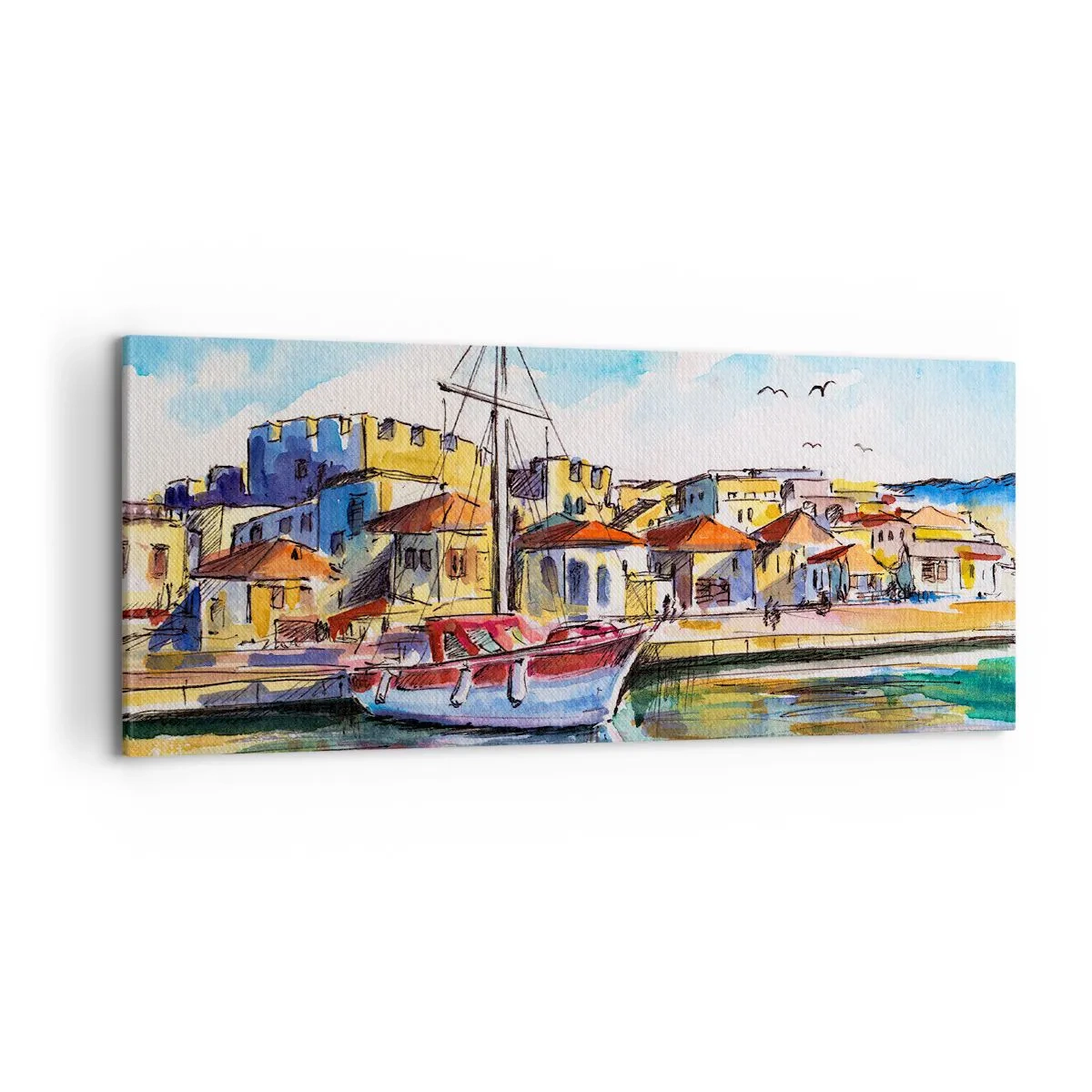 Quadro su tela - Stampe su Tela - Un colorato pomeriggio - 100x40 cm