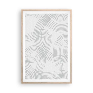 Poster in cornice rovere chiaro - Non vi è una via diritta - 61x91 cm