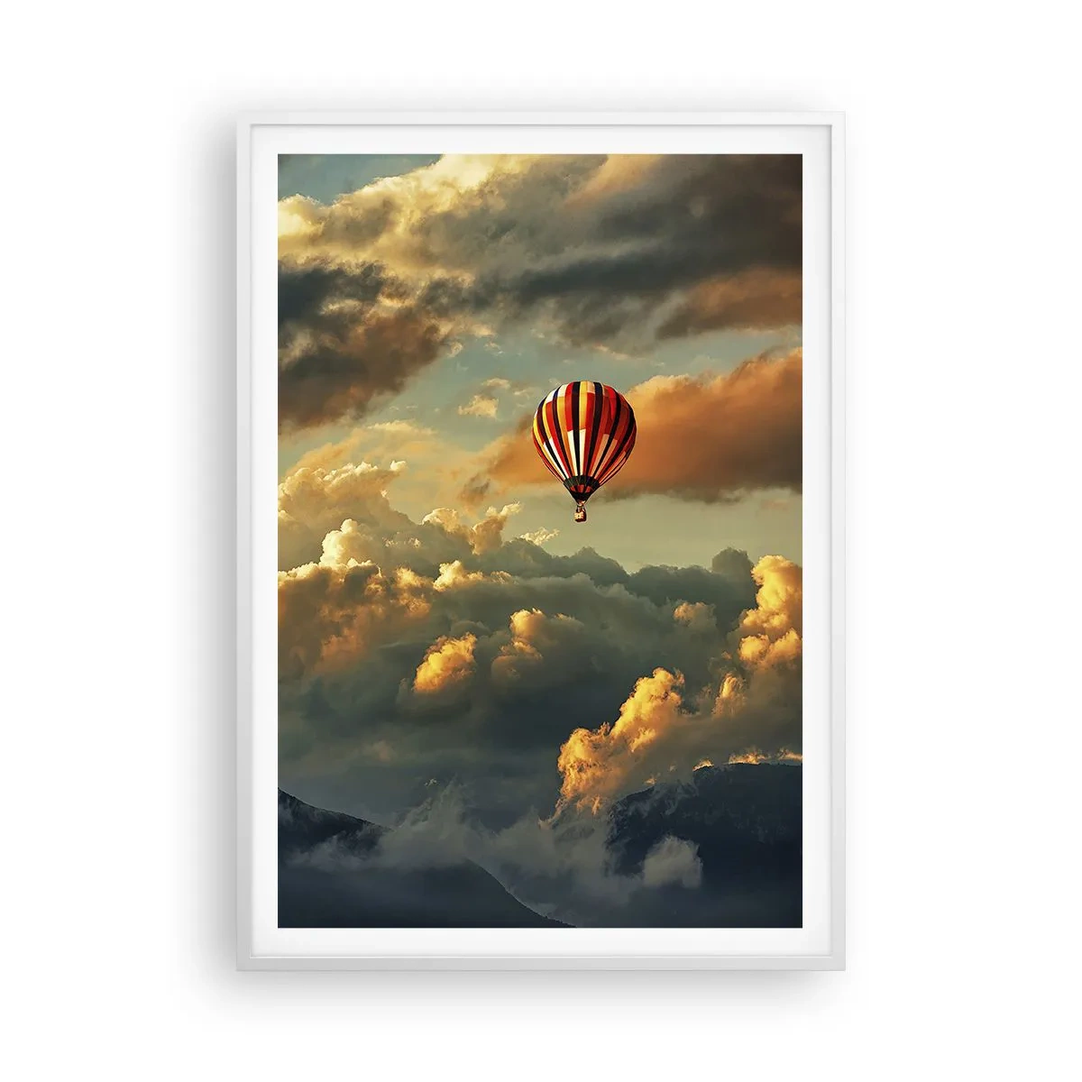 Poster in cornice bianca - Volo perché voglio - 70x100 cm