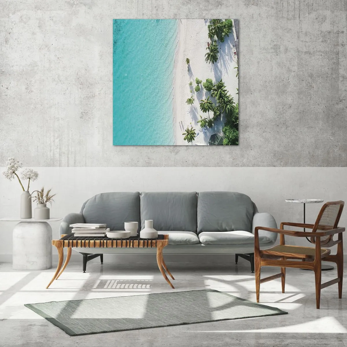 Quadro su vetro - Vacanze in paradiso - 30x30 cm
