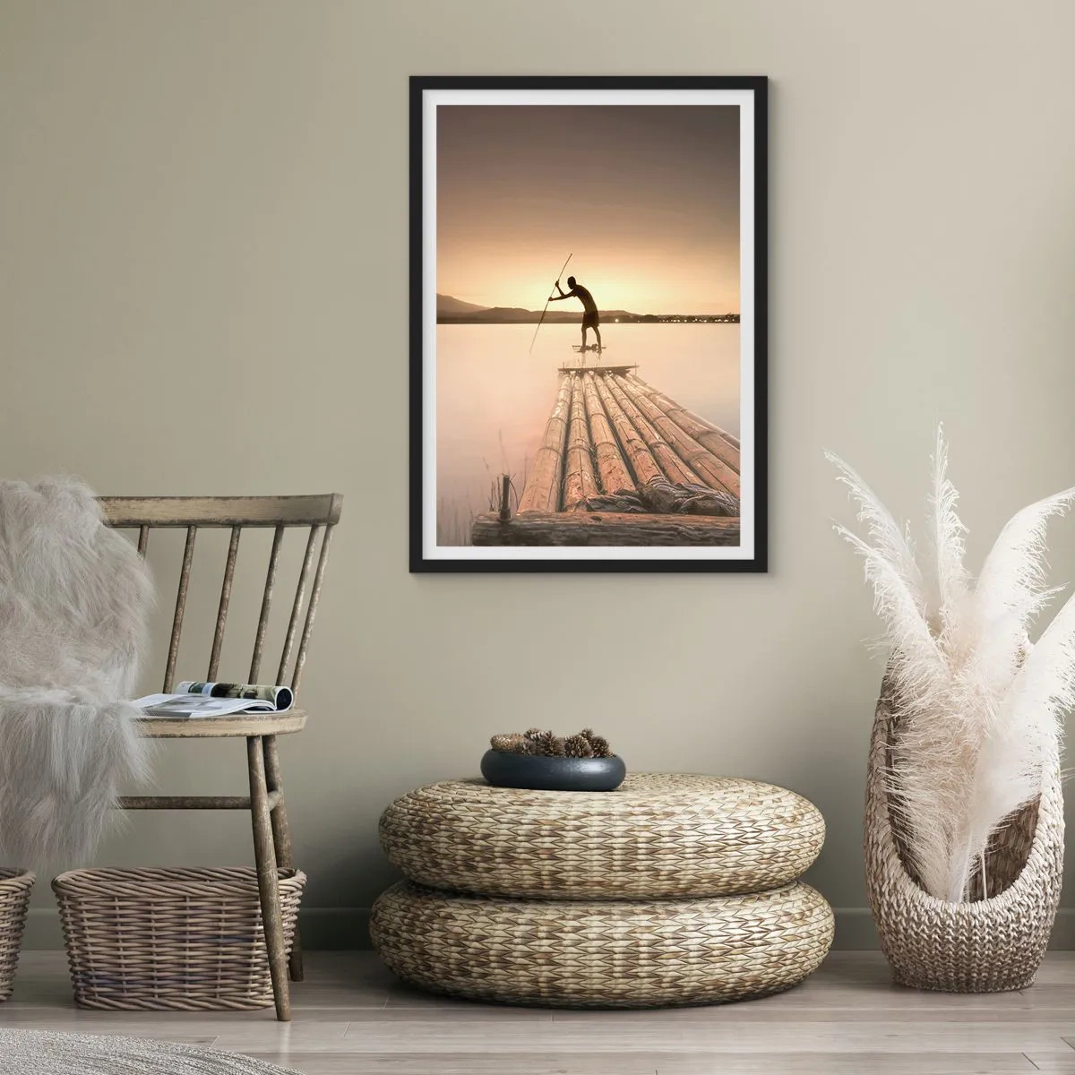 Poster in cornice nera - Prima del riposo - 40x50 cm