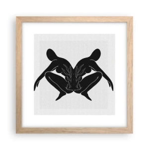 Poster in cornice rovere chiaro - Anima comune - 30x30 cm