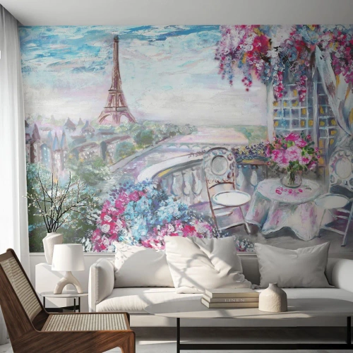 Fotomurali Standard Eco - Bellissimo qui a maggio - Città, Torre Eiffel, Parigi - 400x280 cm