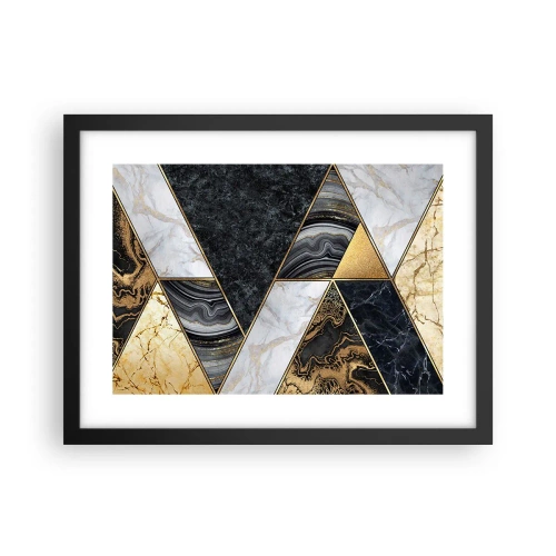 Poster in cornice nera - Pietra su pietra - 40x30 cm