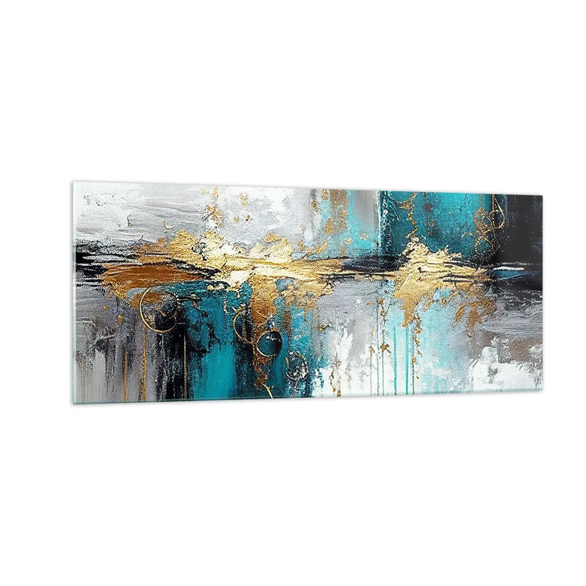 Quadro su vetro - Panta rei - 100x40 cm