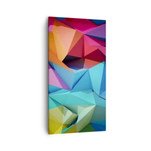 Quadro su tela - Stampe su Tela - Origami arcobaleno - 55x100 cm