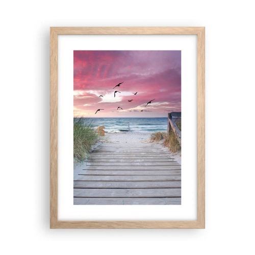 Poster in cornice rovere chiaro - Impressioni baltiche - 30x40 cm