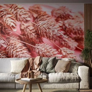 Fotomurali Autoadesivo Deluxe Sticker - Cascata di fiori in rosa - Fiori secchi, Mazzo di fiori, Fiori - 400x280 cm