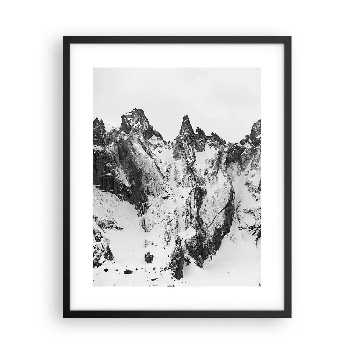 Poster in cornice nera - Cresta minacciosa di granito - 40x50 cm