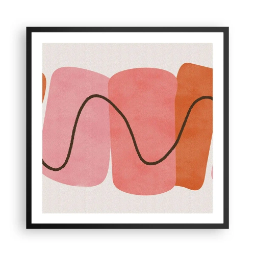 Poster in cornice nera - Il delicato movimento delle forme - 60x60 cm