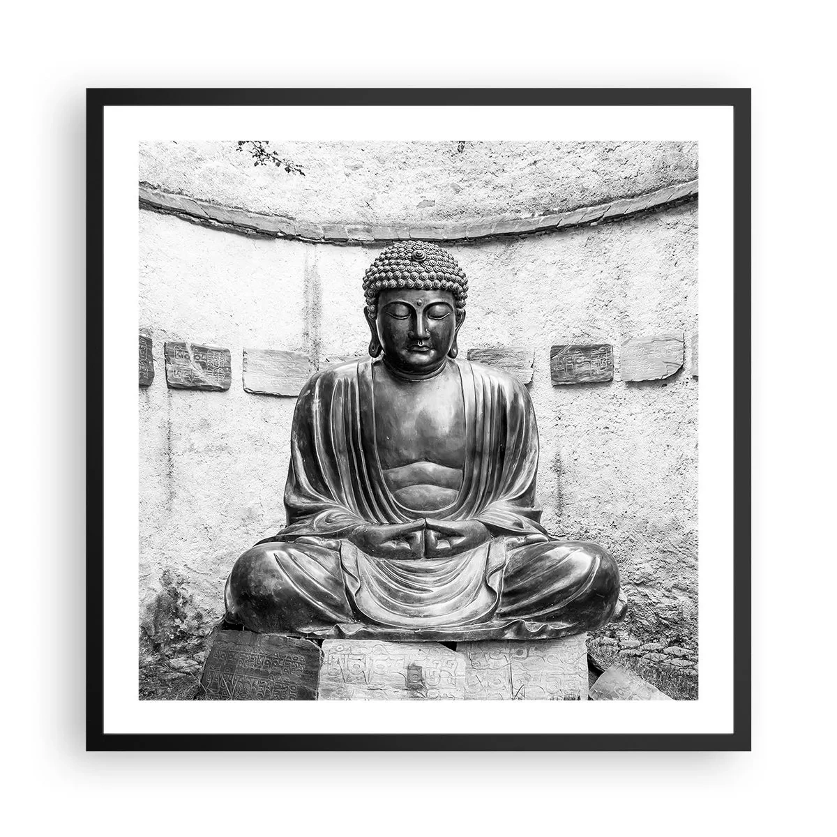 Poster in cornice nera - Alla fonte della pace - 60x60 cm