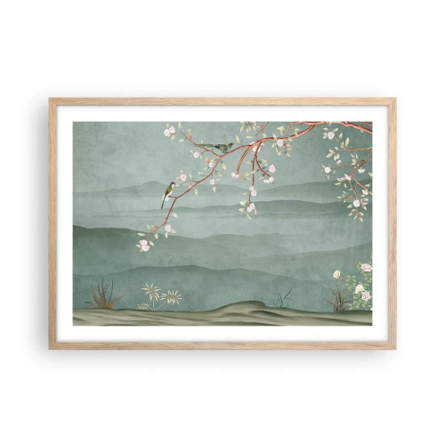 Poster in cornice rovere chiaro - Eccoti primavera - 70x50 cm