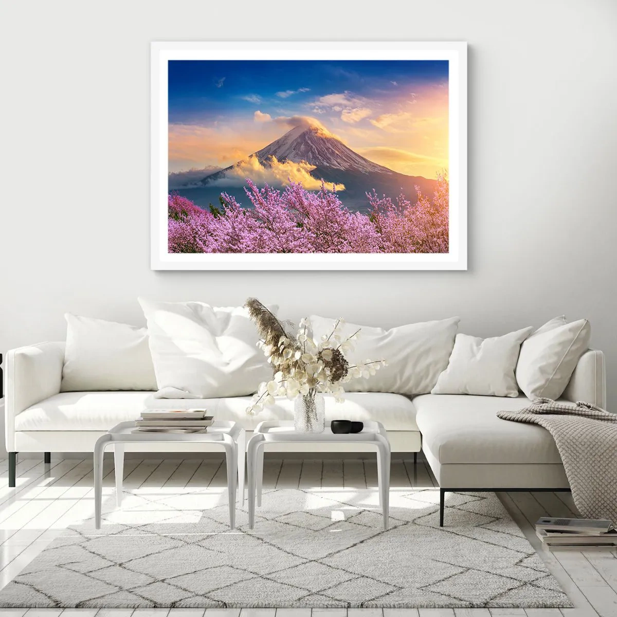 Poster in cornice bianca - Sacralità giapponese - 100x70 cm