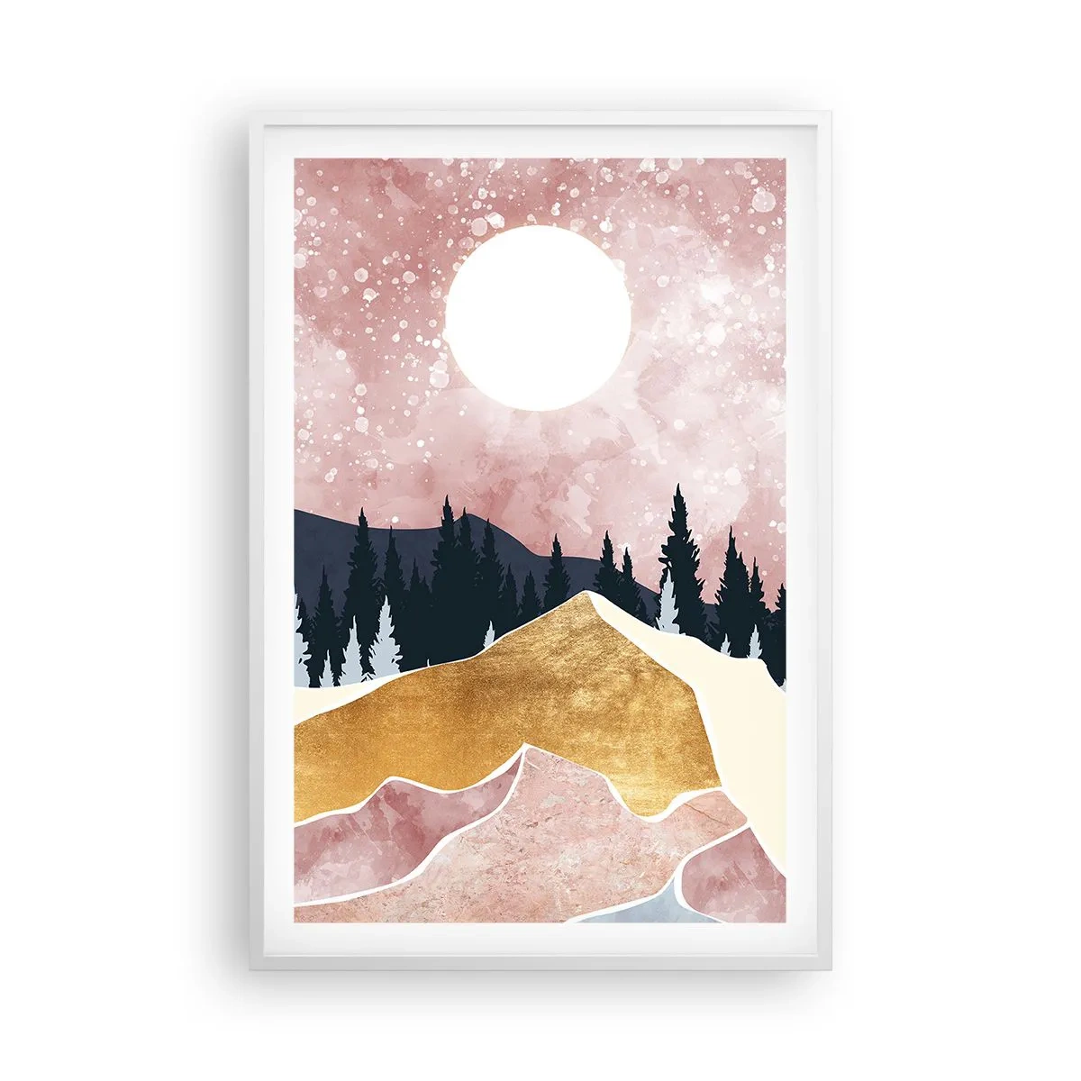 Poster in cornice bianca - Guardiano notturno - 61x91 cm