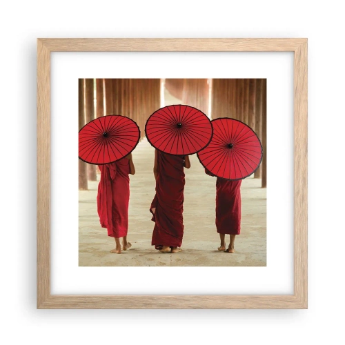 Poster in cornice rovere chiaro - In cammino verso la Terra Pura - 30x30 cm